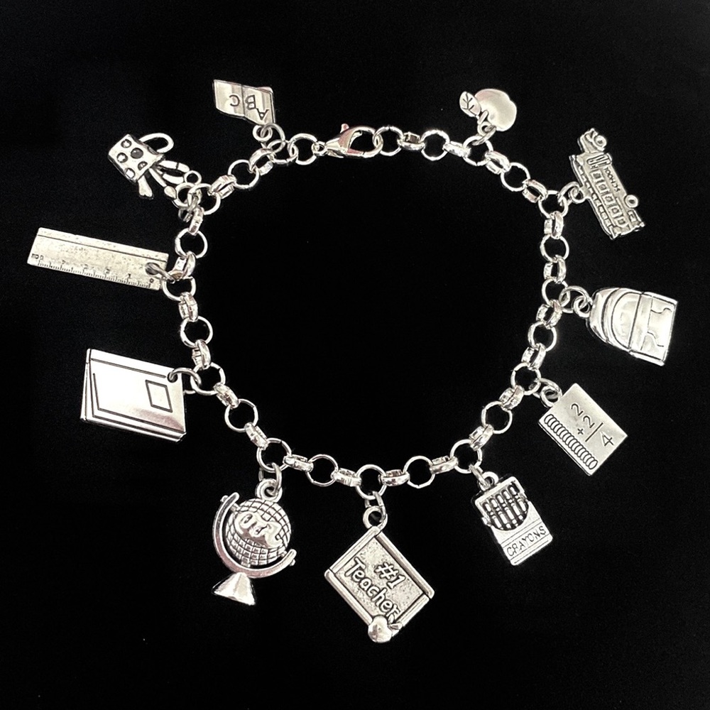Teacher Charm Bracelet School Charms